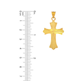 22K Gold Radiant Cross Pendant
